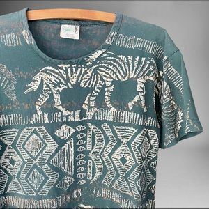 EZL Vintage 90’s Green Zebra Tee